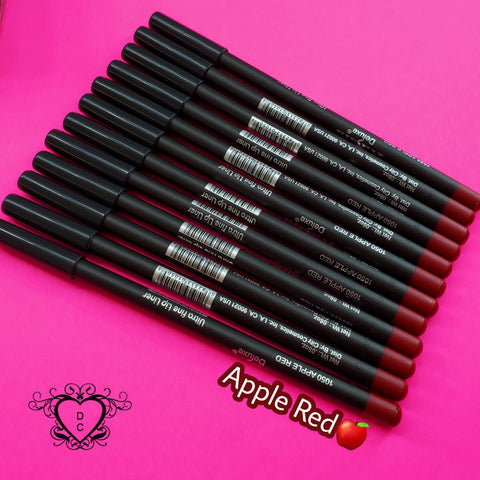 12PCS APPLE RED LIP LINERS